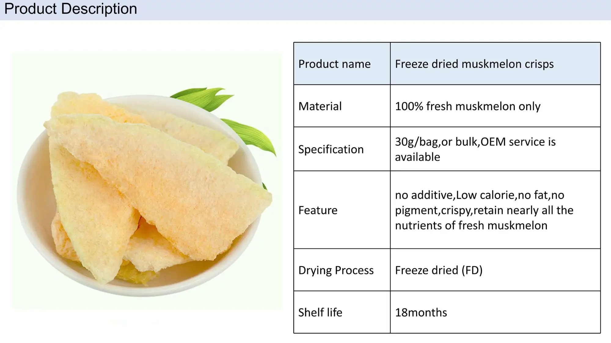 so natural freeze dried melon cantaloupe freeze-dried crispy fruit slices