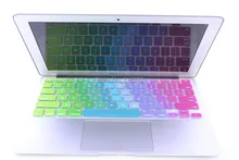 Rainbow Silicone keyboard cover for Apple macbook Air Pro Retina 13 15 17 Protective Stickers for mac book laptop Skin Film US
