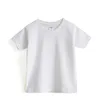 Blank 100 cotton scoop neck wholesale new model kids cheap plain blank white t shirts