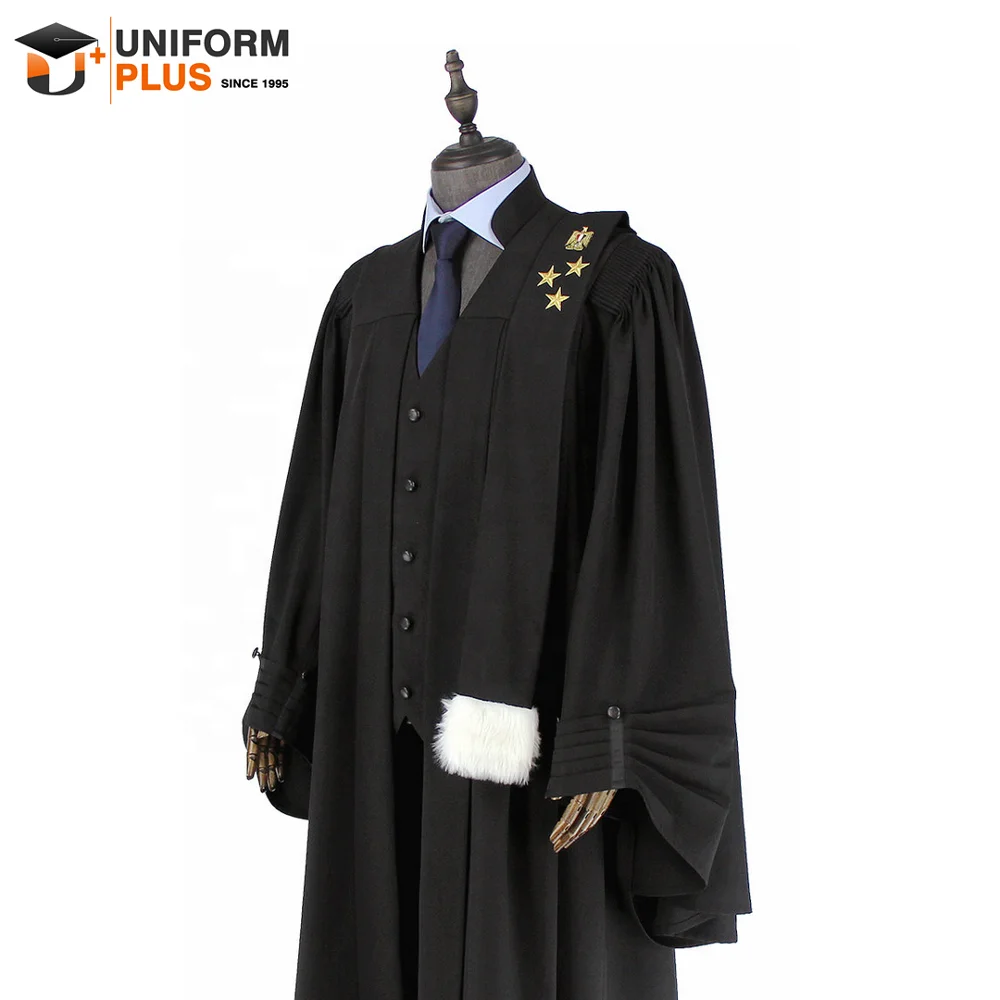 High Quality Traditional Black Lawyer Robe And Barrister Gown Buy