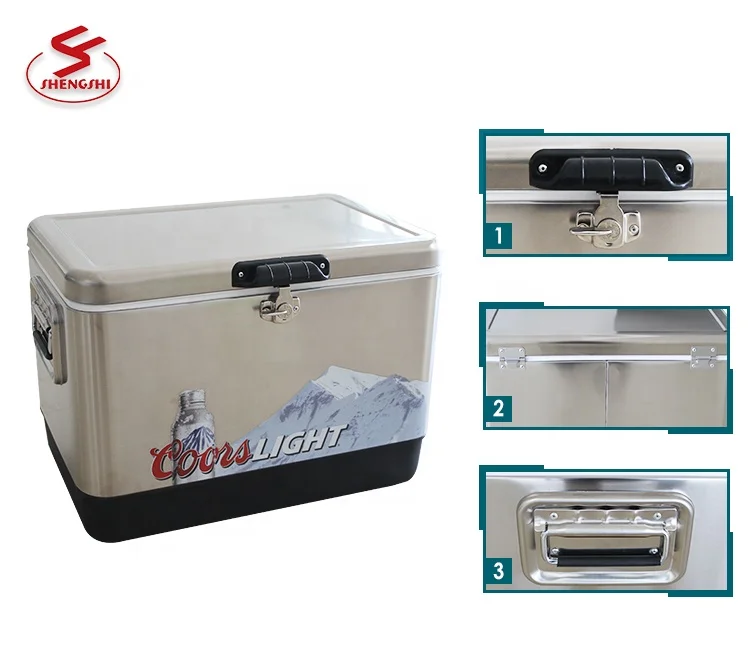 50l High End Metal Stainless Steel Portable Beer Cooler Box Buy