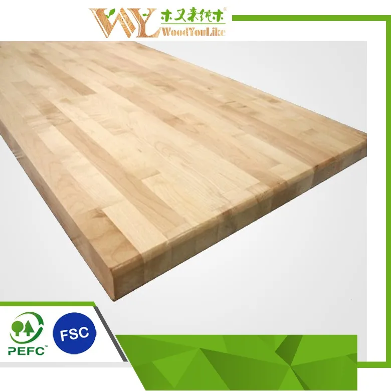 Hot Sale Maple Bartops Finget Joint Solid Maple Countertops Hard
