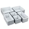 Wholesale Drawer Fabric Foldable Underwear Make Up Storage Box Bin