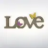 L&C Rustic Style Torched Pine Wood Stab Block Cutout Letters Decorative 'Love' Sign byL&C