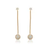 95337 Hot sale fancy women jewelry ball with zircon pendant simply style drop earrings