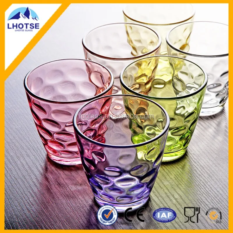 10oz Traditionally Crafted Colorful Drinking Glass Cup From Anhui