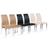 Modern Fancy Metal and Leather Elegant Design High Back PU Chair Dining Office Chair Living Room Kitchen Furniture