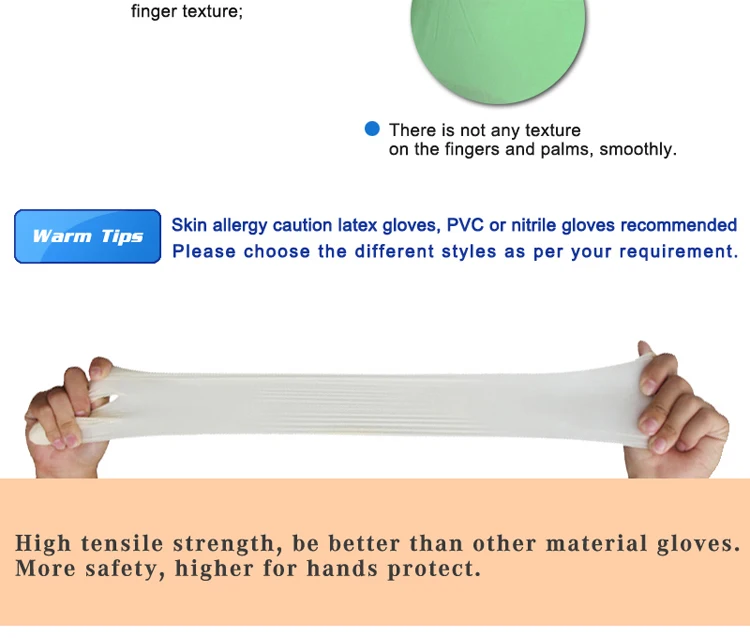 Colored disposable powder free nitrile gloves