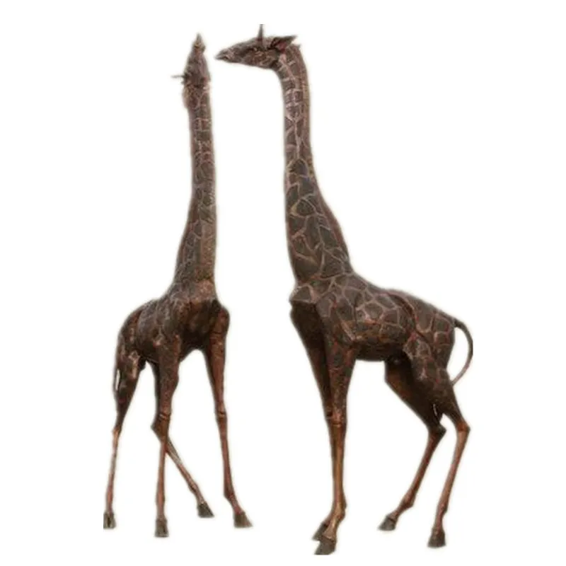 Leben Größe Metall Statue Outdoor Metall Messing Bronze Giraffe
