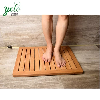 bamboo rectangular extra shower floor mat larger