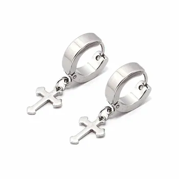 cross earrings for men