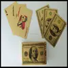 Factory direct sale US Dollar 100 bill gold foil playing card best business gift