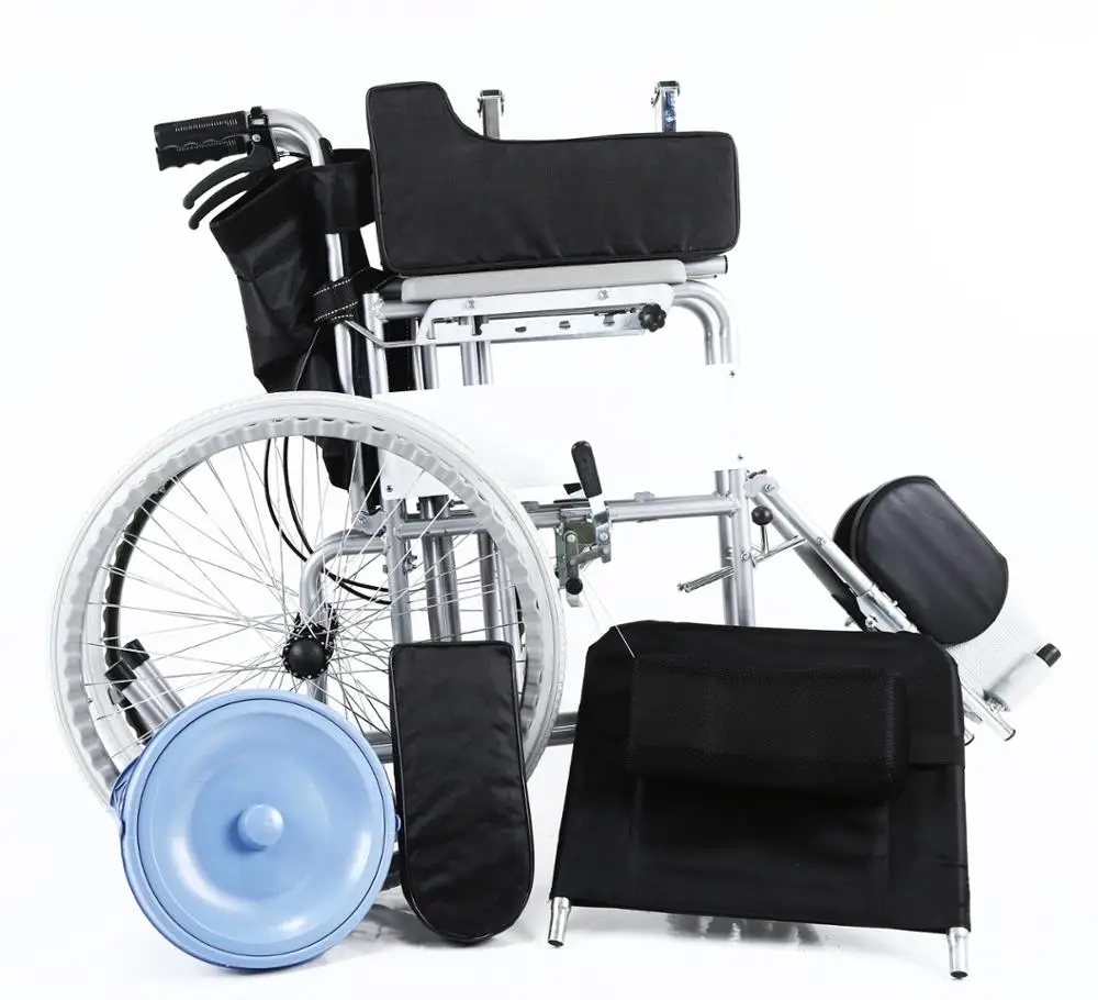Standard Width Adjustable Height Foldable Manual Lightweight Wheelchair