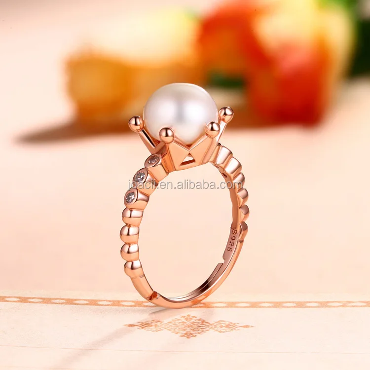 Joacii Unique Design Freshwater Pearl Silver Ring For Women With Sieraden