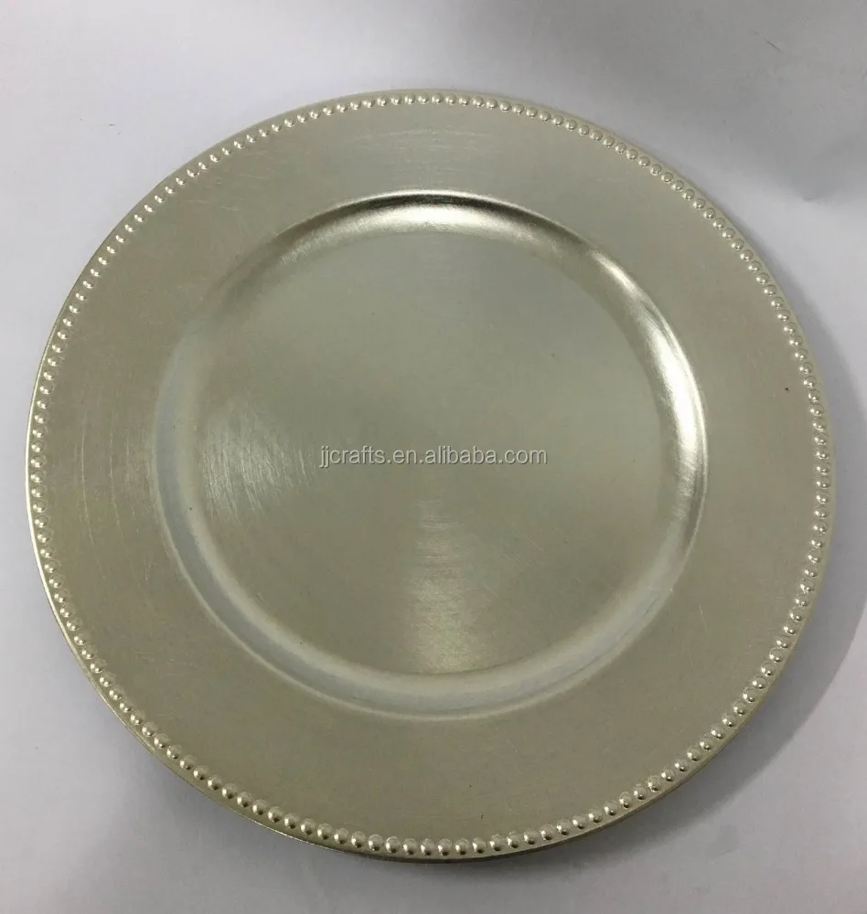 Decorative Cheap Gold Plastic Charger Plates Wholesale For