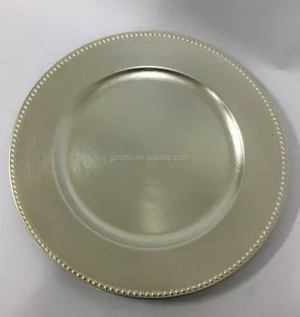 Decorative Cheap Gold Plastic Charger Plates Wholesale For