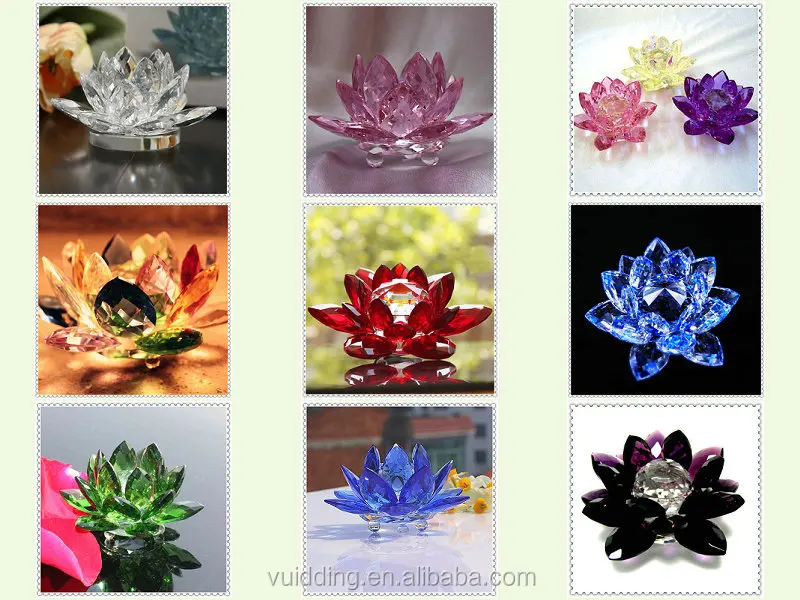 Shining K9 Blue Crystal Lotus Flower For Wedding Gifts Buy Blue