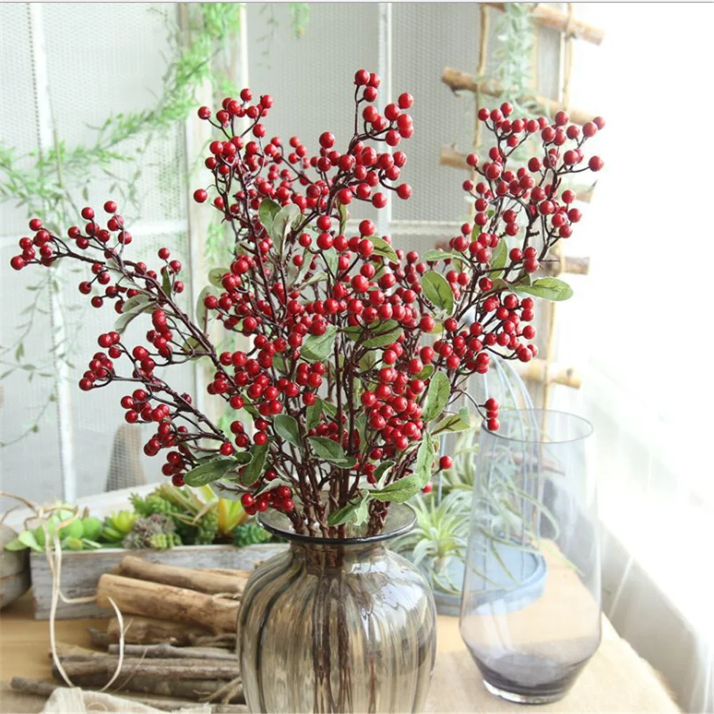 Hot Selling Decorative Handmade Artificial Christmas Red Fruit Buy