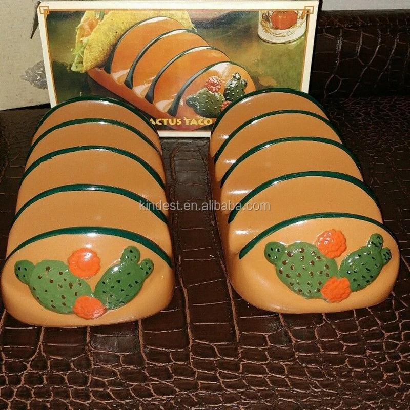 13 Inch Customized Ceramic Taco Serving Plate,Mexico Food Taco Plate