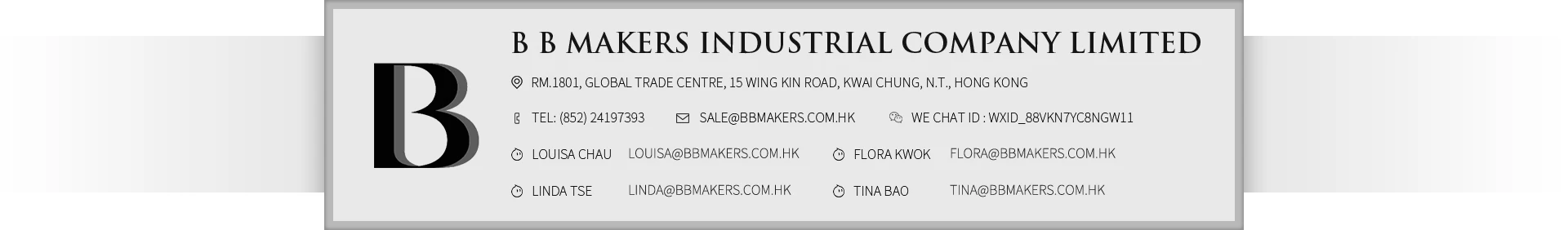 B B MAKERS INDUSTRIAL COMPANY LIMITED - Hats, Scarves