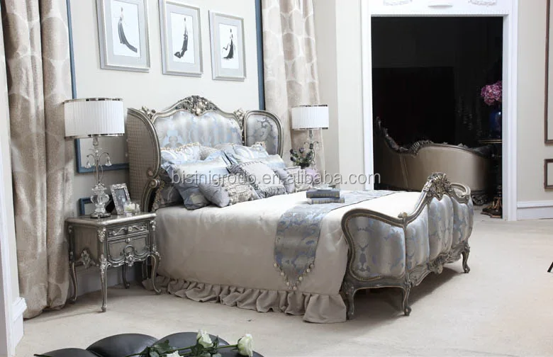 Luxury Antique Silver French Style Soft Bed Clic Royal Custom Antique Silver French Style Soft Bed