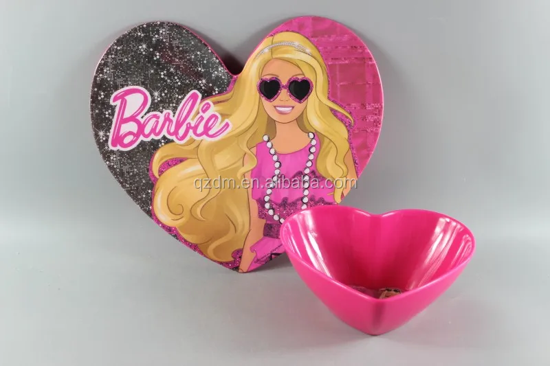 100% Melamine loving heart Plate and bowl set for kid's