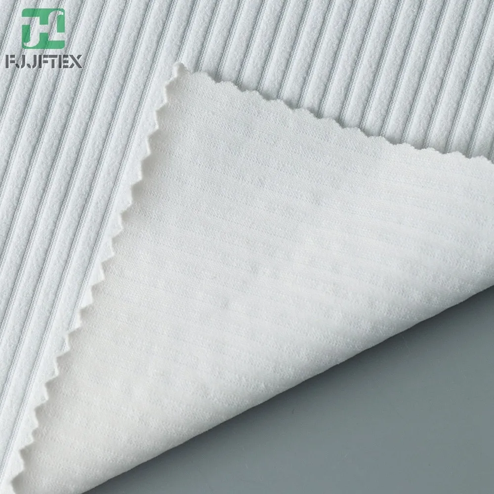 Nylon Poly Rib High Quality Fjjftex Nylon Spandex Stripe Rib Knit Swimwear Fabric ...