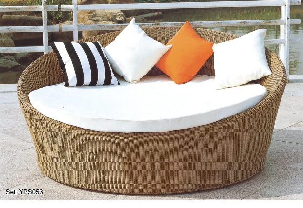 On Price European Style Outdoor Furniture Rattan Round Sofa Outdoor Furniture Rattan Round Sofa