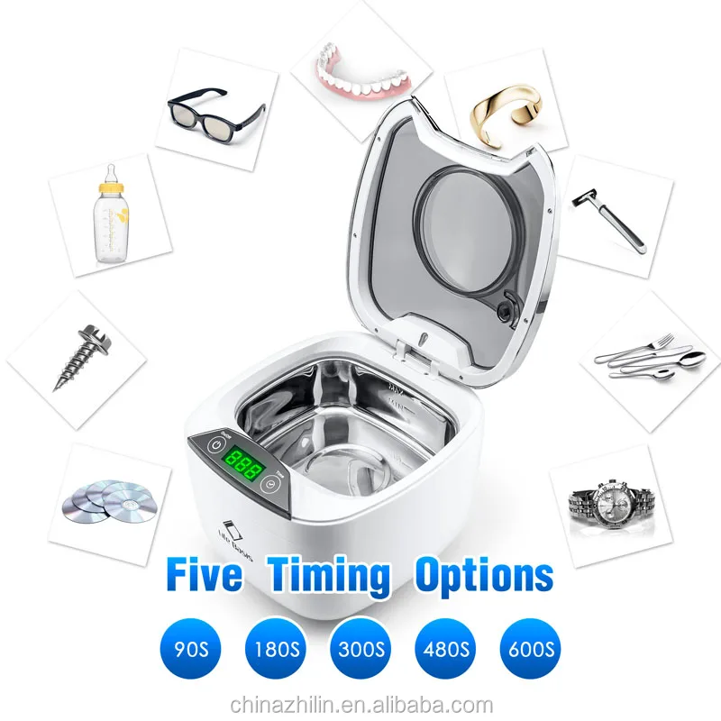 Home Appliance Fruits Vegetables Ultrasonic Cleaner with CD Holder 870ml Ultrasound Cleaning Machine Washing Machine