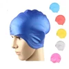 Custom Print Logos Silicone Swim Caps for Long Hair Good Quality