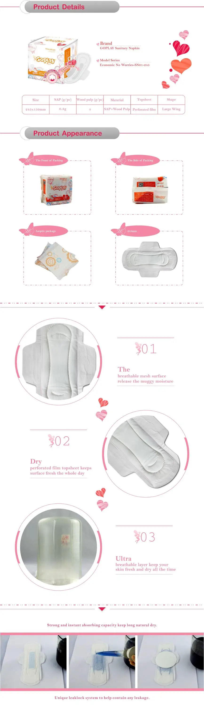 Export To Sri Lanka High Class Feminine Product Not Reusable Sanitary