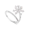 ANKA Bar Setting CZ Flower Finger Ring Center Zircon Stone Design For Women R135449