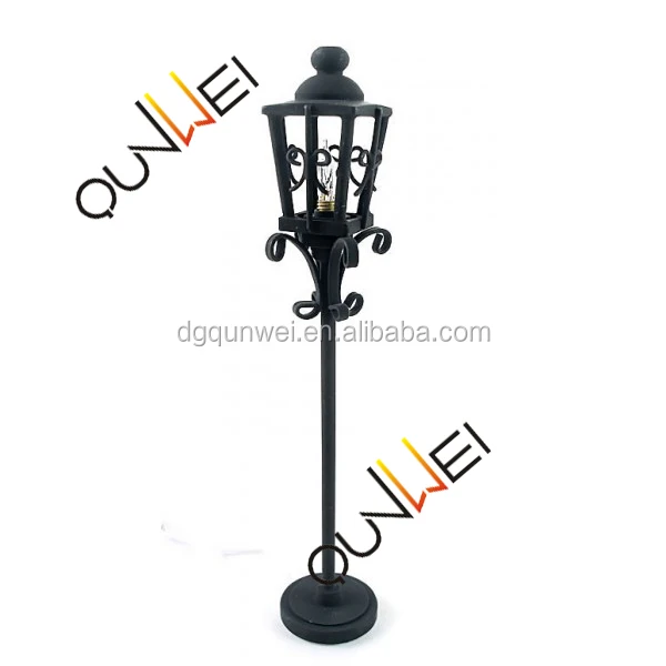 Size: 11.5 cm, Color: White Q1Q6 1:12 Dollhouse Miniature Floor Lamp Light 