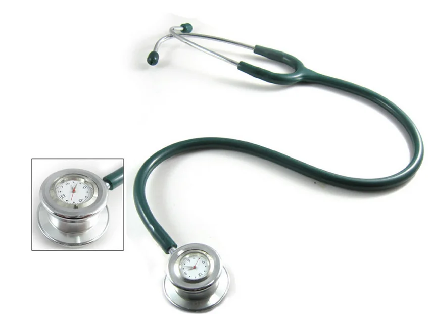 Stethoscope With Clock Single Tube Doctors Nurse Professional