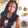 8mm hole Colorful Dreadlock Beads Adjustable Hair Braid Cuff Clip for Crochet Jumbo Braiding Havana Twist Hair Extensions