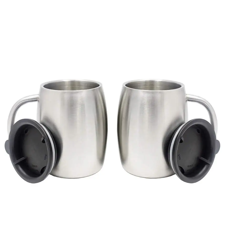 Stainless Steel Coffee Mug With Spill Resistant Lid Travel Coffee Cup