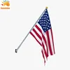 Custom hanging American custom wall flag with wall mount aluminum flag pole