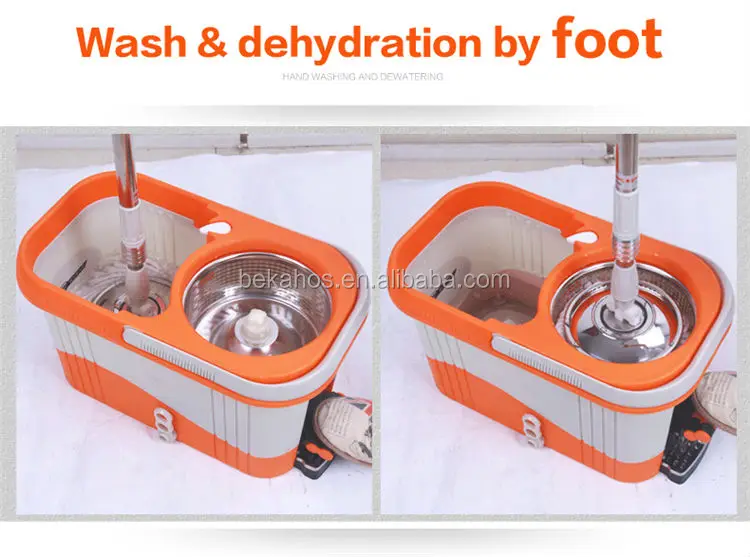 4drives Spin Mop Square bucket Orange+White (15)