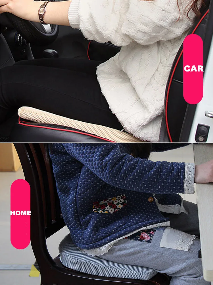 Polyester Breathable Memory Foam Car Seat Cushion For Height Auto