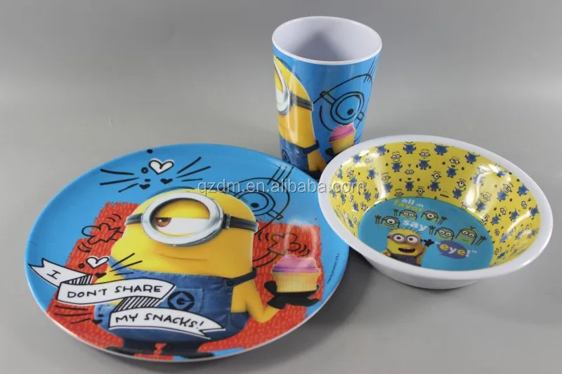 3pcs Melamine Kids dinner set Tableware set