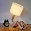 Flexible desk light fabric wooden table lamp elegant household living room for reading book study room