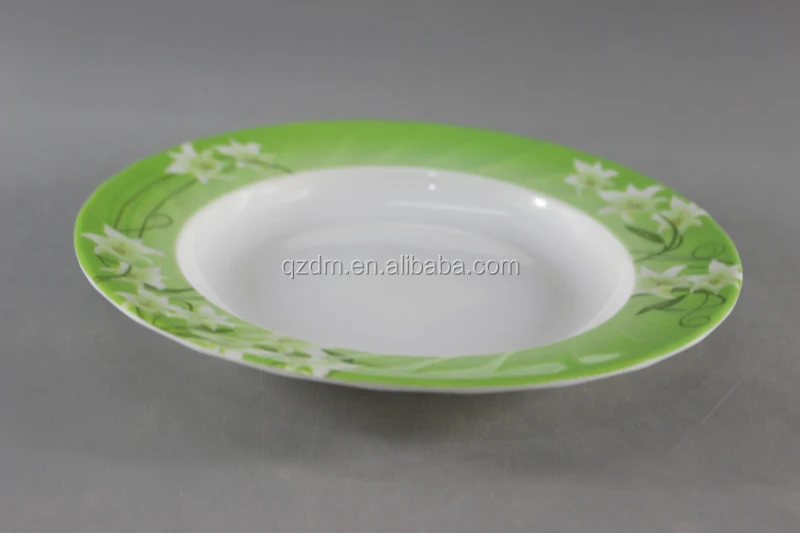 9inch Melamine Wave Suop Plate Plastic Deep Serving Plate