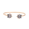 Vintage Gold Plated Alloy Cuff Bracelets Silver Plated Leopard Head Open Bangle for Women