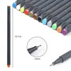 24colors Colored Pens Fine Point Markers Fine Tip Drawing Pens Porous Fineliner Pen for Bullet Journaling Writing
