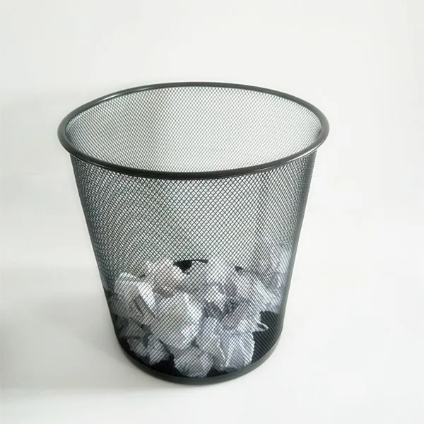 buy mesh trash can,waste basket,metal mesh round trash can