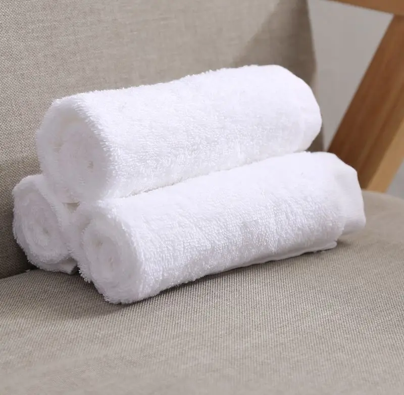 Plain Style White Linen Towel Good Morning Towel Price 16s Cotton Towel