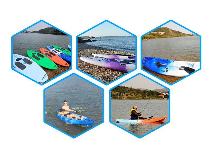 New style wholesale fishing canoe cheap plastic kayak boats sale