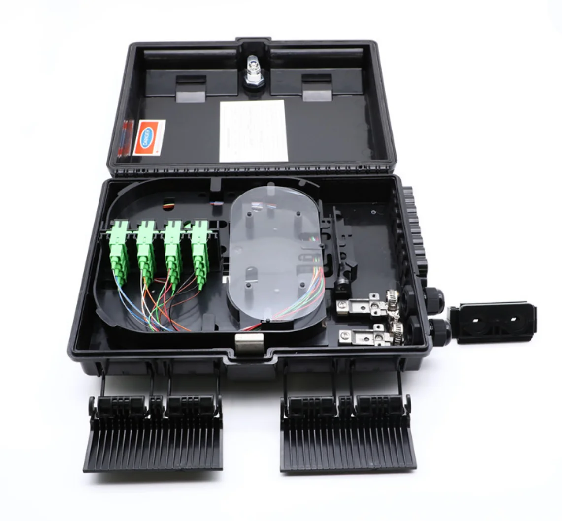 Fiber Optic Equipment Fdb 16 Port Black Color Fiber Optic Terminal Box