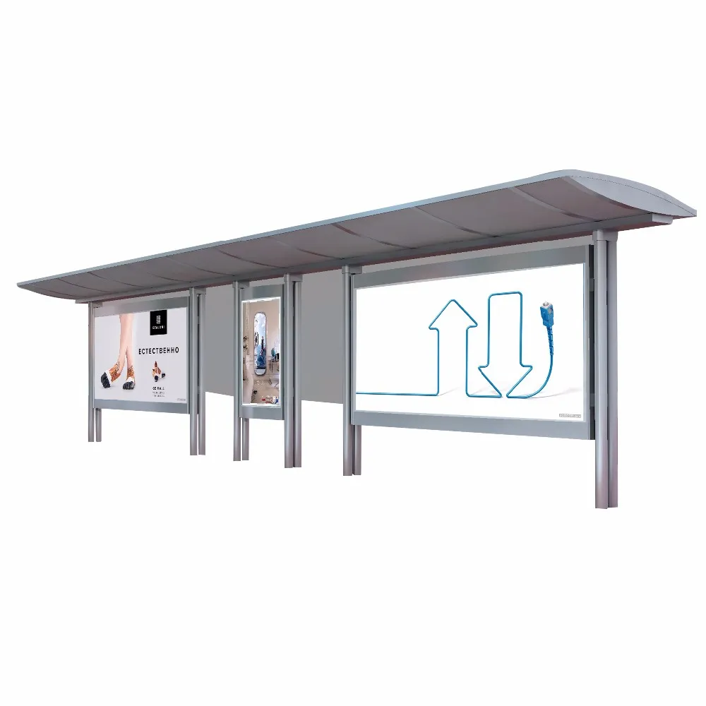 product-YEROO-Stainless Steel Bus Shelter Outdoor Bus Stop Design-img