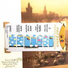 My Vanilla Blue Sky Nail Arts Sticker 14 pcs set Waterproof Nail Decals Art Stickers Gel